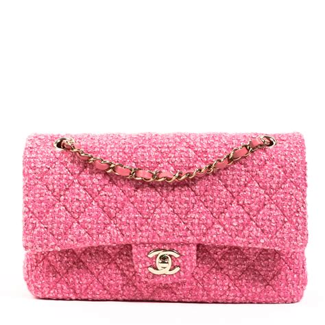 tweed chanel bag pink|Chanel pink velvet bag.